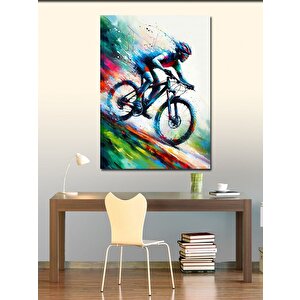 Kanvas Tablo Hızlı Bisikletçi 100x140 cm