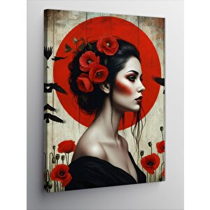 Kanvas Tablo Gelin Çiçeği Kadın 50x70 cm