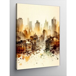 Kanvas Tablo Sisli Şehir Panoraması 100x140 cm