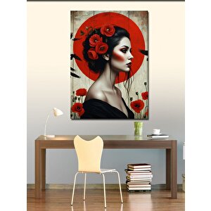 Kanvas Tablo Gelin Çiçeği Kadın 70x100 cm