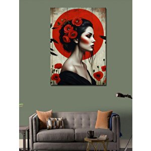 Kanvas Tablo Gelin Çiçeği Kadın 70x100 cm
