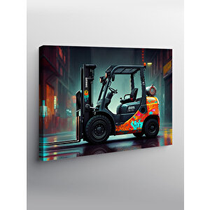Kanvas Tablo Forklift Makinesi Çizimi 50x70 cm