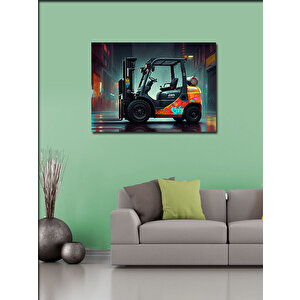 Kanvas Tablo Forklift Makinesi Çizimi 50x70 cm