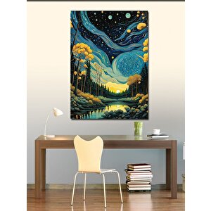Kanvas Tablo Manzaralı Gökyüzü Ve Orman 70x100 cm