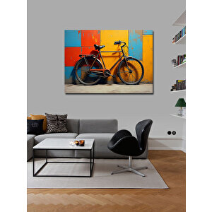 Kanvas Tablo Vintage Bisiklet Sanatı 100x140 cm