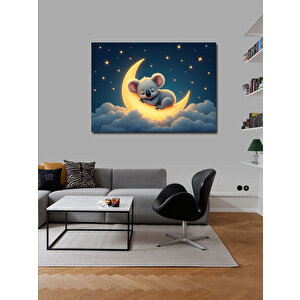 Kanvas Tablo Ay Işığında Uyuyan Koala 100x140 cm