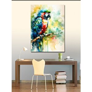 Kanvas Tablo Renkli Papağan Portresi 70x100 cm