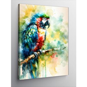 Kanvas Tablo Renkli Papağan Portresi 100x140 cm