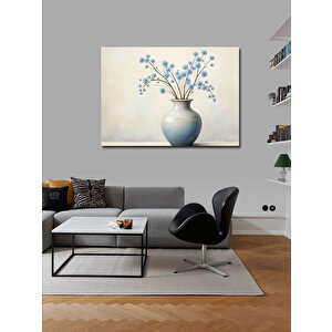 Kanvas Tablo Beyaz Çiçek Vazosu 100x140 cm