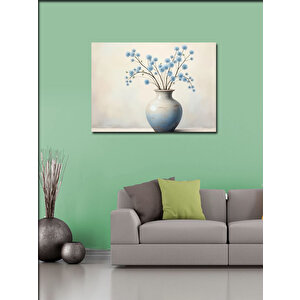 Kanvas Tablo Beyaz Çiçek Vazosu 50x70 cm
