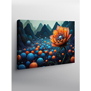 Kanvas Tablo Kozmik Çiçek Tasarımı 70x100 cm