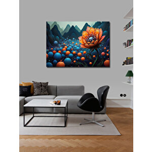 Kanvas Tablo Kozmik Çiçek Tasarımı 70x100 cm