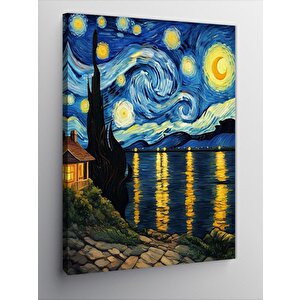 Kanvas Tablo Yıldızlı Gece Manzarası 50x70 cm