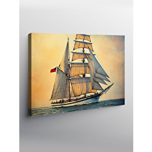 Kanvas Tablo Klasik Yelkenli İllüstrasyonu 70x100 cm
