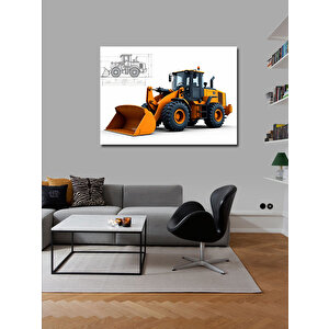 Kanvas Tablo Sarı Kepçe Tasarımı 50x70 cm