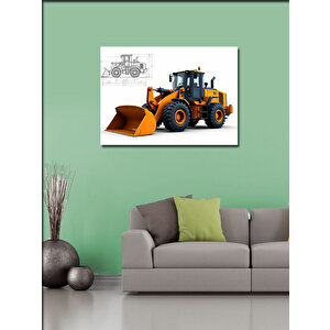 Kanvas Tablo Sarı Kepçe Tasarımı 50x70 cm
