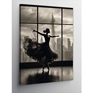 Kanvas Tablo Dansçı Ve Şehir 100x140 cm