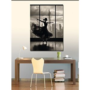 Kanvas Tablo Dansçı Ve Şehir 100x140 cm