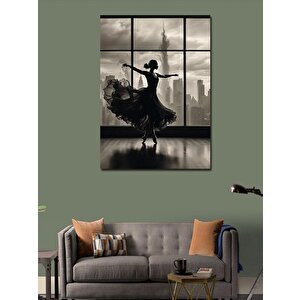 Kanvas Tablo Dansçı Ve Şehir 100x140 cm