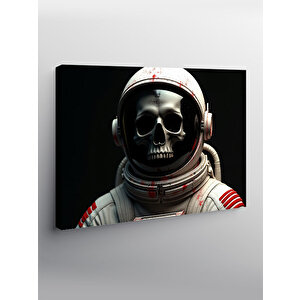 Kanvas Tablo Astronot Kafatası Figürü 50x70 cm