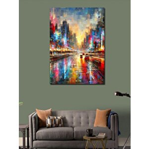 Kanvas Tablo Parlak Şehir 50x70 cm