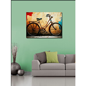 Kanvas Tablo Vintage Bisiklet Tasarımı 70x100 cm