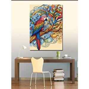 Kanvas Tablo Renkli Papağan 70x100 cm