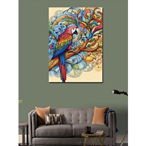Kanvas Tablo Renkli Papağan 70x100 cm