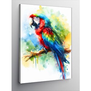 Kanvas Tablo Tropik Papağan 100x140 cm
