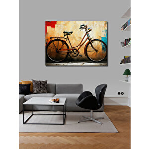Kanvas Tablo Vintage Bisiklet Tasarımı 50x70 cm
