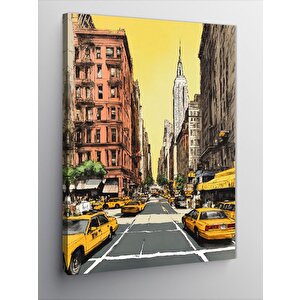 Kanvas Tablo New York Sokakları 70x100 cm