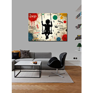 Kanvas Tablo Çocuk Figürlü Sanat İllüstrasyonu 50x70 cm
