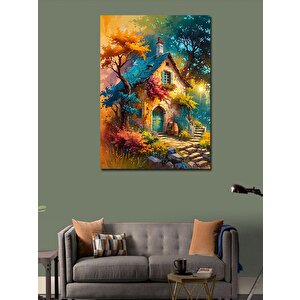 Kanvas Tablo Orman Evi 100x140 cm