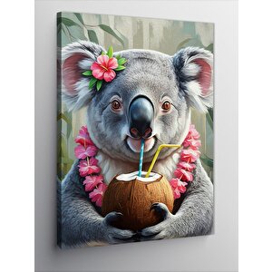 Kanvas Tablo Hindistan Cevizli Koala 50x70 cm