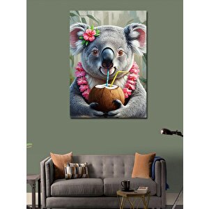 Kanvas Tablo Hindistan Cevizli Koala 50x70 cm