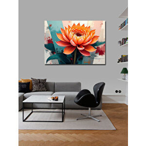 Kanvas Tablo Turuncu Lotus Çiçeği 70x100 cm