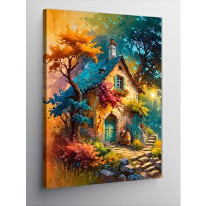 Kanvas Tablo Orman Evi 50x70 cm