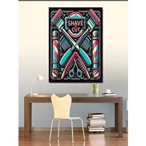 Kanvas Tablo Berber Dükkanı 50x70 cm