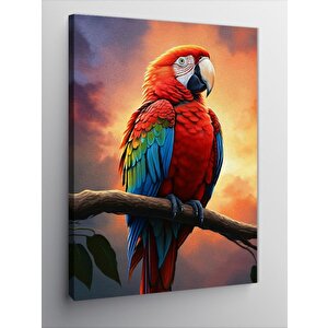 Kanvas Tablo Daldaki Papağan 50x70 cm