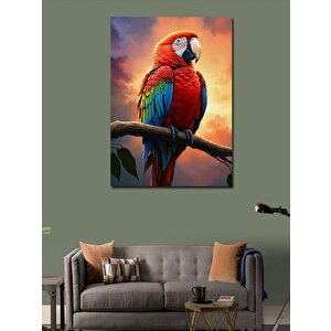 Kanvas Tablo Daldaki Papağan 50x70 cm