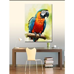 Kanvas Tablo Renkli Konuşan Papağan 70x100 cm