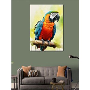 Kanvas Tablo Renkli Konuşan Papağan 70x100 cm