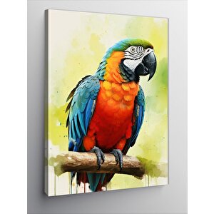 Kanvas Tablo Renkli Konuşan Papağan 100x140 cm