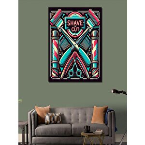 Kanvas Tablo Berber Dükkanı 70x100 cm