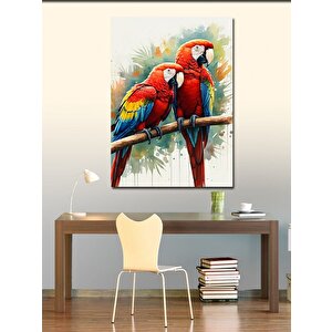 Kanvas Tablo Dalda İki Papağan 70x100 cm