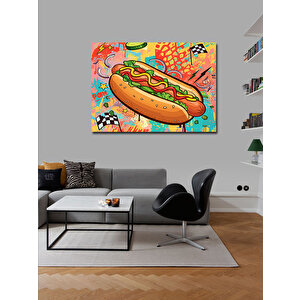 Kanvas Tablo Çizgi Roman Sosisli Çizimi 50x70 cm