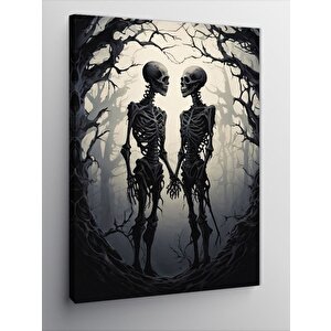 Kanvas Tablo Ormandaki İskeletler 50x70 cm