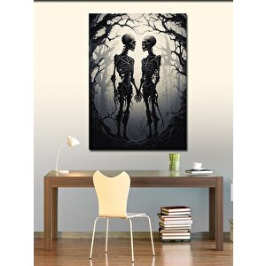 Kanvas Tablo Ormandaki İskeletler 50x70 cm