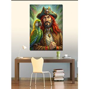 Kanvas Tablo Papağanlı Korsan 70x100 cm