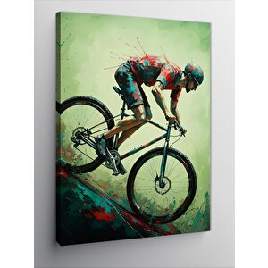 Kanvas Tablo Dağ Bisikletçisi 50x70 cm